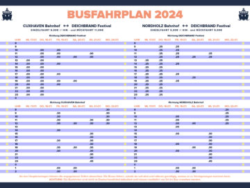 Fahrplan Busshuttle 2024